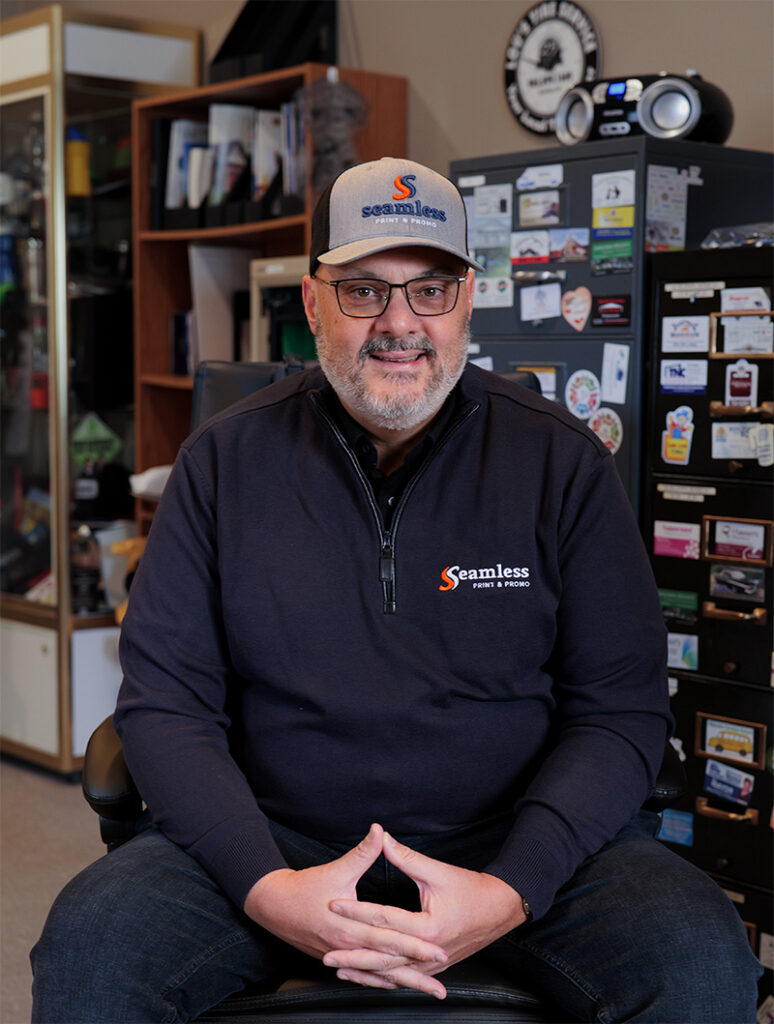 An image of Ben Lunshov, owner of Seamless print and promo, formerly Rainbow Marketing